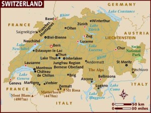 Map of Switzerland